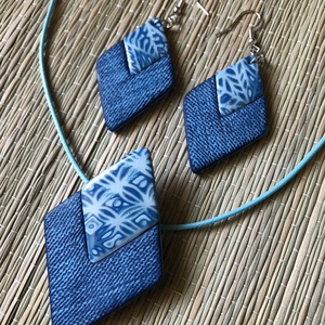 �Denim szett - ékszer - ékszerszett - Meska.hu