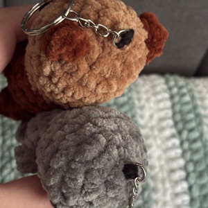 fóka és vidra páros kulcstartó - táska & tok - kulcstartó & táskadísz - kulcstartó - Meska.hu