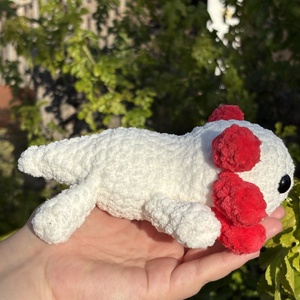 horgolt axolotl - játék & sport - plüssállat & játékfigura - hal - Meska.hu