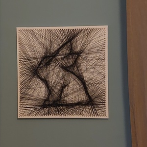 Portré fonalgrafika, StringArt látványterv egyedi mérethez - karácsony előtt, személyes átadással még lehetséges - művészet - portré & karikatúra - portré - Meska.hu