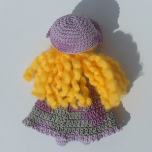 Levendula kalapos baba, kézzel készített baba -  - Meska.hu