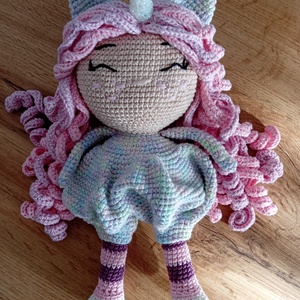 Unikornis pizsamás kislány - játék & sport - baba & babaház - baba - Meska.hu