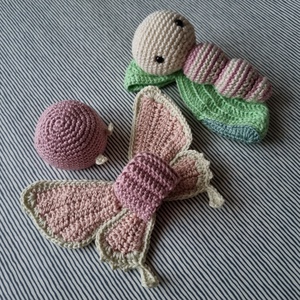 Horgolt rózsaszín pillangó amigurumi - játék & sport - plüssállat & játékfigura - más figura - Meska.hu