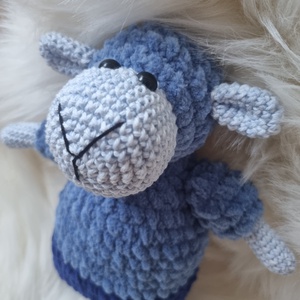 Horgolt kék bárány amigurumi, Játék & Sport, Plüssállat & Játékfigura, Plüss bárány, Horgolás, MESKA