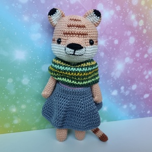 Horgolt tigris amigurumi - játék & sport - plüssállat & játékfigura - cica - Meska.hu