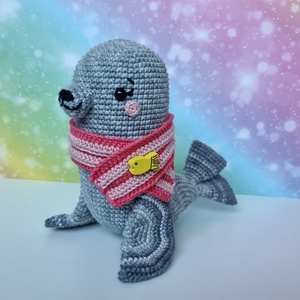 Horgolt fóka amigurumi - Meska.hu