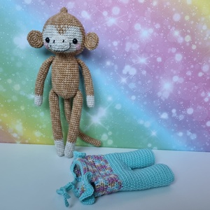 Horgolt majom amigurumi - játék & sport - plüssállat & játékfigura - majom - Meska.hu
