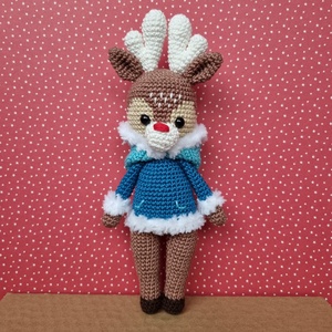 Horgolt Rudolf szarvas amigurumi - Meska.hu