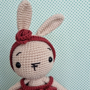 Horgolt rózsaszín nyuszi amigurumi - játék & sport - plüssállat & játékfigura - nyuszi - Meska.hu