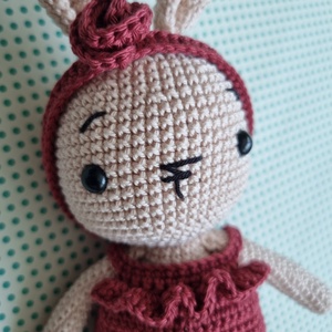 Horgolt rózsaszín nyuszi amigurumi - játék & sport - plüssállat & játékfigura - nyuszi - Meska.hu