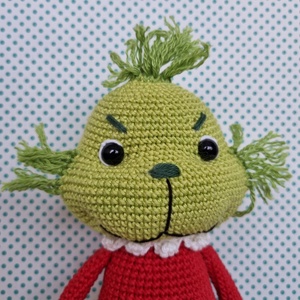 Horgolt Grincs amigurumi #1 - karácsony - karácsonyi lakásdekoráció - karácsonyi manók, figurák - Meska.hu