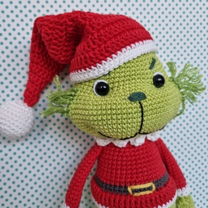 Horgolt Grincs amigurumi #1 - karácsony - karácsonyi lakásdekoráció - karácsonyi manók, figurák - Meska.hu