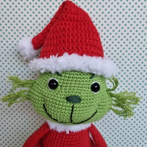 Horgolt Grincs amigurumi #2 - karácsony - karácsonyi lakásdekoráció - karácsonyi manók, figurák - Meska.hu