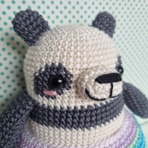 Horgolt panda amigurumi - játék & sport - plüssállat & játékfigura - maci - Meska.hu