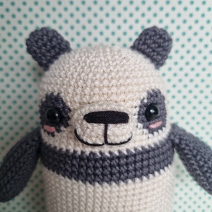 Horgolt panda amigurumi - játék & sport - plüssállat & játékfigura - maci - Meska.hu