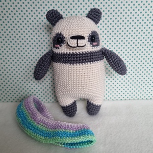 Horgolt panda amigurumi - játék & sport - plüssállat & játékfigura - maci - Meska.hu