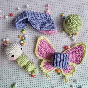 Horgolt pillangó amigurumi - játék & sport - plüssállat & játékfigura - más figura - Meska.hu