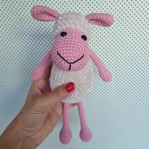 Horgolt rózsaszín bárány amigurumi - Meska.hu