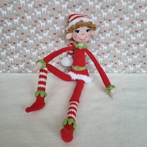 Horgolt karácsonyi csínytevő manó amigurumi - Meska.hu