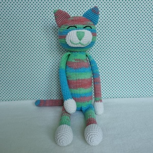 Horgolt macska amigurumi #11 - játék & sport - plüssállat & játékfigura - cica - Meska.hu