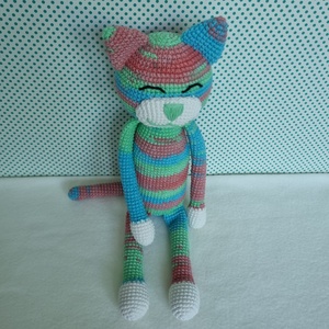 Horgolt macska amigurumi #11 - játék & sport - plüssállat & játékfigura - cica - Meska.hu