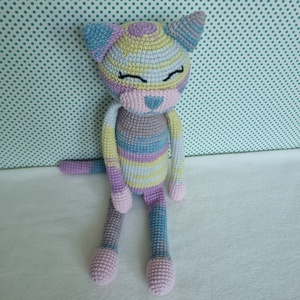 Horgolt macska amigurumi #17 - játék & sport - plüssállat & játékfigura - cica - Meska.hu