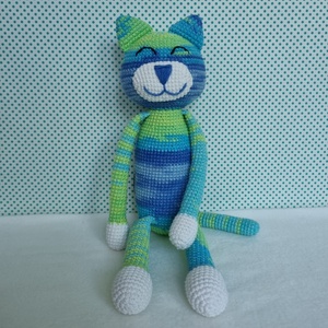 Horgolt macska amigurumi #19 - játék & sport - plüssállat & játékfigura - cica - Meska.hu