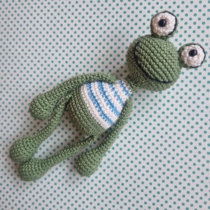 Horgolt béka amigurumi - játék & sport - plüssállat & játékfigura - béka - Meska.hu