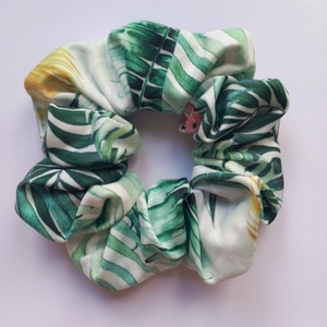 Pálmafa mintás scrunchie, Ruha & Divat, Hajdísz & Hajcsat, Hajgumi, Varrás, Meska
