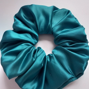 Óriás petrolzöld scrunchie, Ruha & Divat, Hajdísz & Hajcsat, Hajgumi, Varrás, Meska