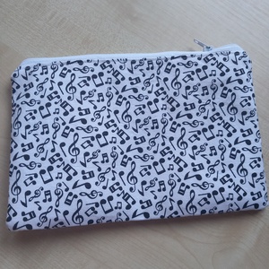 Hangjegy mintás vászon neszeszer - Meska.hu