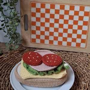 Horgolt szendvics szett - étel babakonyhába, Játék & Sport, Szerepjáték, Horgolás, MESKA