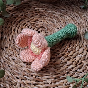 Horgolt csörgő - virágos, Játék & Sport, 3 éves kor alattiaknak, Csörgő, Horgolás, MESKA