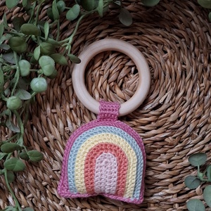 Horgolt rágóka - szivárvány, Játék & Sport, 3 éves kor alattiaknak, Rágóka, Horgolás, MESKA