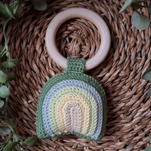 Horgolt rágóka - szivárvány, Játék & Sport, 3 éves kor alattiaknak, Rágóka, Horgolás, MESKA