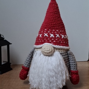 Horgolt Karácsonyi manó - karácsony - karácsonyi lakásdekoráció - karácsonyi manók, figurák - Meska.hu
