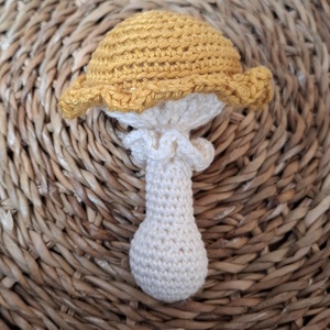 Horgolt gomba csörgő - Meska.hu