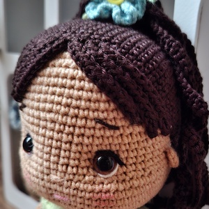 Horgolt baba - öltöztethető baba - copfos baba - játék & sport - baba & babaház - öltöztethető baba - Meska.hu