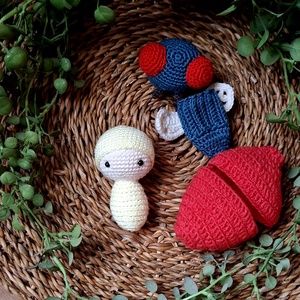 Horgolt játék szett - a légy életciklusa - játék & sport - készségfejlesztő és logikai játék - oktató játékok - Meska.hu