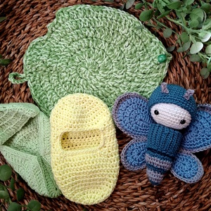 A pillangó csodálatos átalakulása horgolt játék szett - Meska.hu