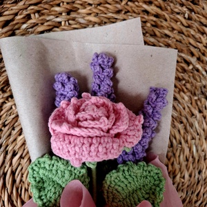 Horgolt virág - virágcsokor - otthon & életmód - virágdekoráció - virágok - virágcsokor - Meska.hu