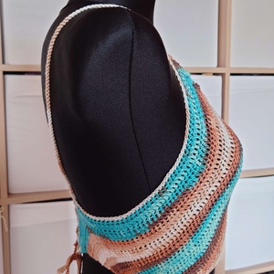 Laguna beach horgolt fesztivál crop top  - ruha & divat - női ruha - top - Meska.hu