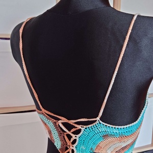 Laguna beach horgolt fesztivál crop top  - ruha & divat - női ruha - top - Meska.hu