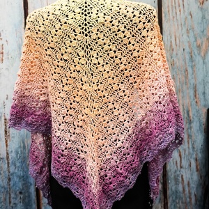 Sárga tavasz horgolt csipke kendő - Meska.hu