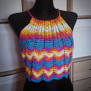 Trópusi hullám horgolt fesztivál crop top, Ruha & Divat, Női ruha, Top, , MESKA