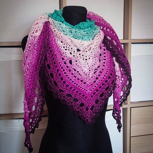 Hajnali vadvirág puha horgolt csipke kendő - ruha & divat - sál, sapka, kendő - vállkendő - Meska.hu