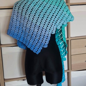 Jégvarázs horgolt aszimmetrikus pamut sálkendő, Ruha & Divat, Sál, Sapka, Kendő, Sál, Horgolás, MESKA