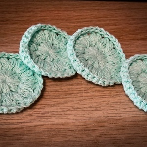 Horgolt arctisztító korong biopamutból  - szépségápolás - arcápolás - arctisztító korong - Meska.hu