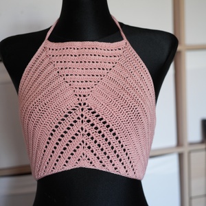 Halvány rózsaszín croptop - Meska.hu