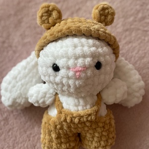 Kantáros nadrágos nyuszi, Játék & Sport, Plüssállat & Játékfigura, Nyuszi, Horgolás, MESKA